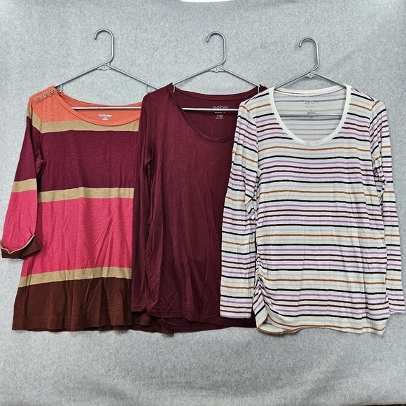 Maternity Lot 3 Tops a:glow Motherhood Maternity‎ Size M - Picture 1 of 10